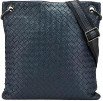 Bottega Veneta Pre-owned Shoulder Bags, female, Blue, Size: ONE SIZE Pre-owned Leather shoulder-bags
