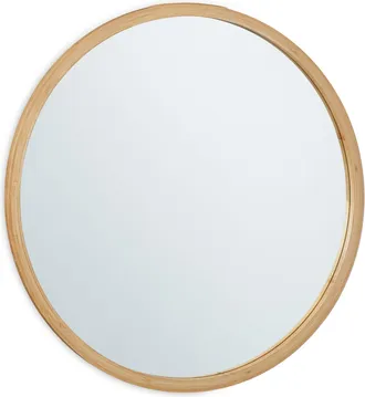 Relaxdays Relaxdays - Espejo De Pared Redondo Marco Bamb&uacute;, &Oslash; 61 Cm, Decoraci&oacute;n Hogar, Colgante, Ba&ntilde;o, Guardarropa Y Pasillo, Natural