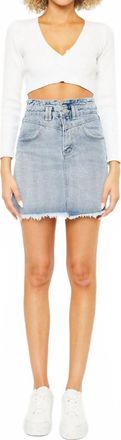 Kancan High Rise Skirt In Light Wash