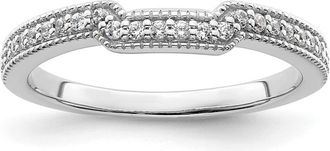 Diamond2Deal 14k White Gold Lab Grown Diamond Wedding Band Ring 1/5Ct Clarity- VS Color- G-H