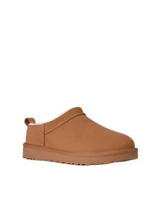 UGG Womens Clogs Classic Micro Chestnut Upper: Leather; Outsole: Eva Slippers Flat Shoes