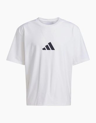adidas Mens Z.N.E Regular Fit Crew Neck T-Shirt - White - Size: 40