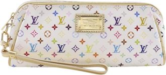 Louis Vuitton Monogram Multicolore Blanc White Monogram Multicolore Clutch Bag (Pre-Owned)