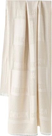 Moschino Bufanda de Lana con Flecos - Accessories - unisex - Beige - ONE SIZE