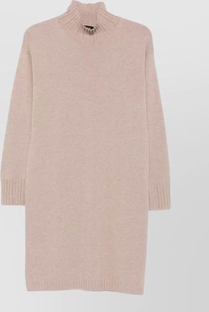 Fabiana Filippi wool silk cashmere crewneck knee-length dress