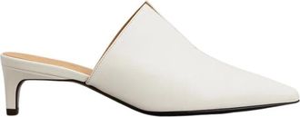 Tod's Nappa Leren Mule - Dames - Muiltjes - Wit - 37 EU - Leer - Schoenen