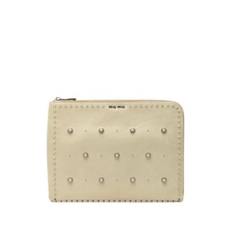 Miu Miu Pre-owned Clutches, female, White, Size: ONE SIZE Pre-owned Clutch
