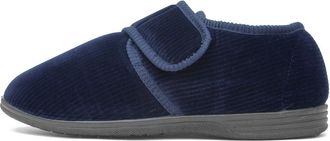 Jo & Joe Zak Mens Navy Wider Fitting Slipper - Size 10 UK - Blue
