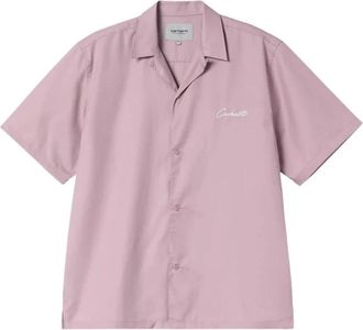 Carhartt Work in Progress Korte Hawaiiaanse overhemd - Heren - Korte mouwen Overhemden - Paars - S - Katoen - Overhemden