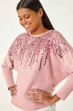 Roman Sequin Drop Knit Jumper