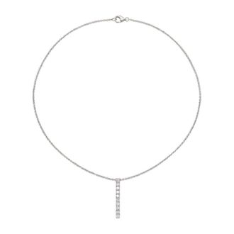 John Richmond Accessoires, Dames, Grijs, ONE Size, Vertical Bar Hanger Ketting