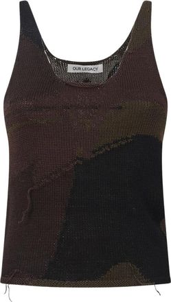 Our Legacy Solo Tank - Dames - Tops zonder mouwen - Bruin - S - Katoen - Tops