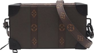 Louis Vuitton Black Brown Galle Khaki Monogram Taiga Leather Monogram Shoulder Bag (Pre-Owned)