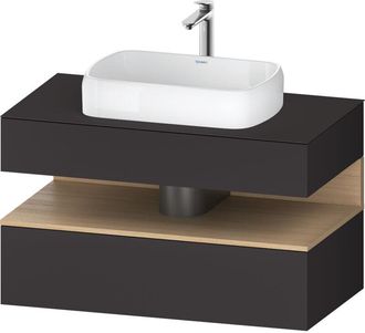 Duravit Duravit - Qatego Consola Mueble Bajo Lavabo, 1 Extra&iacute;ble, 1 Caj&oacute;n