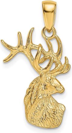 Diamond2Deal 10k Yellow Gold Polished Deer Head Charm