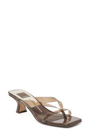 Dolce Vita Brevel Vinyl Translucent Strap Sandal in Dark Brown Jelly at Nordstrom, Size 5.5
