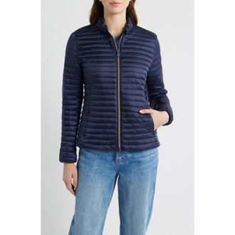 Save The Duck Andreina Water Resistant Puffer Jacket in Blue Black at Nordstrom, Size 2