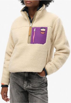 Superdry Fleece Pullover met Zipper Pocket