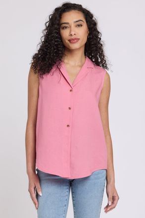 NYDJ Gabrielle Mouwloze Linnen Blouse