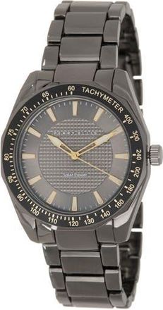 Perry Ellis Solar Powered 3-Hand Quartz Bracelet Strap Watch, 41mm in Gunmetal at Nordstrom Rack