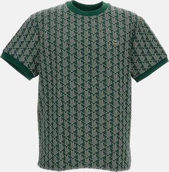 Lacoste Maglietta A Maniche Corte Jacquard