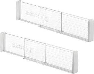 iDesign Plastic Adjustable Deep Drawer Dividers - Set of 2 - Clear at Nordstrom