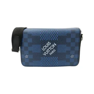 Louis Vuitton Blue Marine Marine Blue Coated Canvas Shoulder Bag (Pre-Owned)