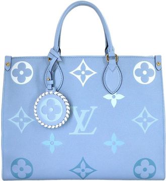 Louis Vuitton Blue Monogram Empreinte Handbag Tote Bag (Pre-Owned)