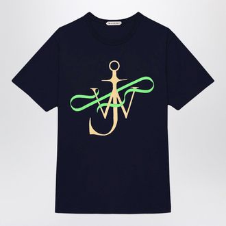 J.W.Anderson Jw Anderson Navy Blue T Shirt With Logo Print