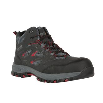 Regatta Mens Mudstone Safety Boots (Ash/Rio Red) - Multicolour - Size UK 10