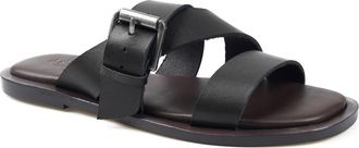 Artisan by Zigi Maranello Slide Sandal in Black Leather at Nordstrom, Size 11