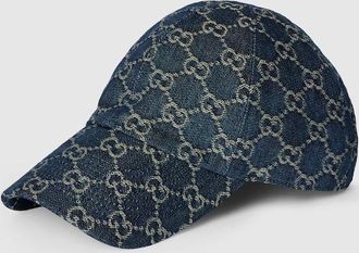 Gucci GG Cotton Denim Baseball Hat, Blue
