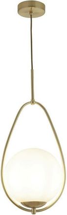 Searchlight Searchlight Avalon - 1 Light Pendant Gold, Opal,Glass, E27