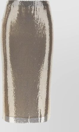 Sportmax cariddi metallic sequin high-waisted skirt