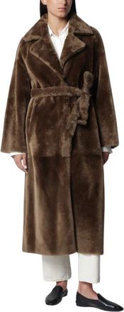 Arma Abrigo de Borrego Reversible Rien - Coats - Mujer - Marr&oacute;n - M