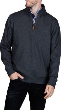 Tailorbyrd Cotton French Terry Quarter Zip Pullover in Graphite at Nordstrom Rack, Size Xx-Large
