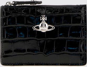 Vivienne Westwood Portacarte in pelle di vitello effetto cocco con logo Orb