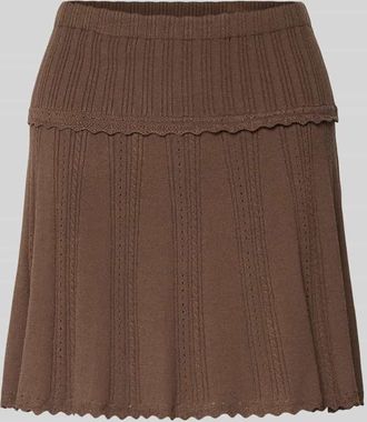 Jack & Jones Strickrock mit elastischem Bund Modell GIANNA in Dunkelbraun, Gr&ouml;&szlig;e XL