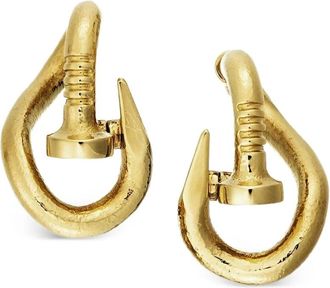 David Webb 18kt yellow gold Bent Nail earrings