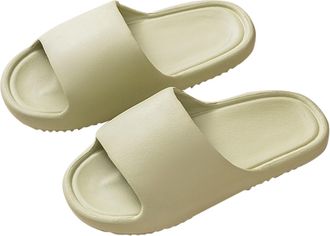 Generic Bathing Shoes Womens Non-Slip Sole Bathing Slippers Women Men Bath Mules Flat Lightweight Cloud Shoes Ergonomic for Home Beach Shoes Thick Foam Mules 