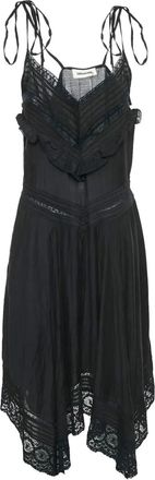 Zadig&Voltaire lace-trim asymmetric dress - Black