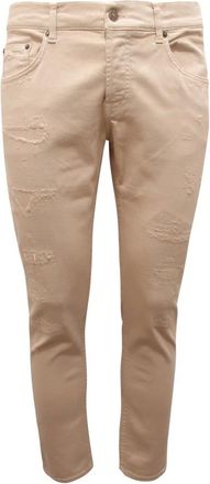 Dondup Heren, Broeken, Beige, Maat: W33 Katoen