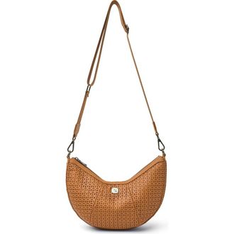 Think Royln Posh Leather Shoulder Bag in Terracotta Perforated Leather at Nordstrom