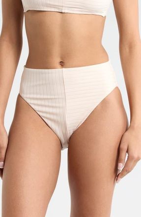 Sanctuary High Waist Bikini Bottoms in White Sand at Nordstrom, Size X-Small