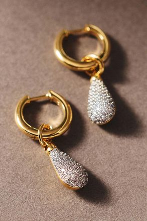 Nadri Pav&eacute; Huggie Earrings