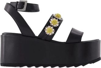 Fabrizio Viti Tima Platform - Dames - Sleehakken - Zwart - 37 EU - Leer - Schoenen
