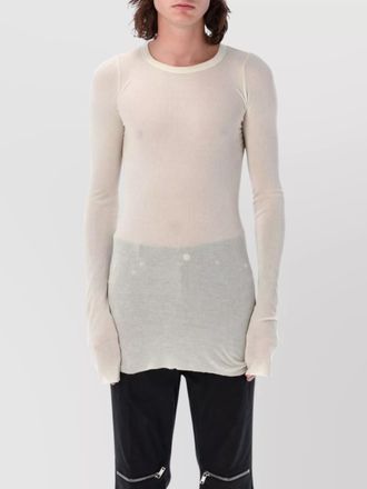 Rick Owens ribbed long sleeve crew neck t-shirt