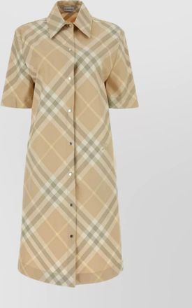 Burberry cotton short-sleeve shirt midi dress