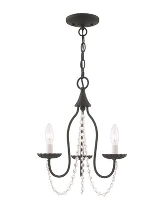 Livex Lighting Livex Alessia 3 Light Black Mini Chandelier