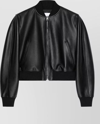 Givenchy cropped bomber jacket long sleeves collar